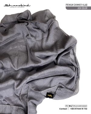 Shimmer Hijab Ash color