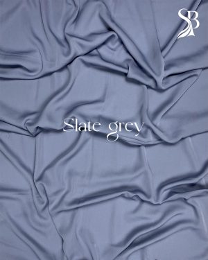 Premium Cherry Hijab Slate Grey Color